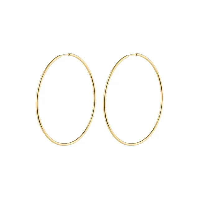 SANNE Large Hoop Earrings Gold Plated