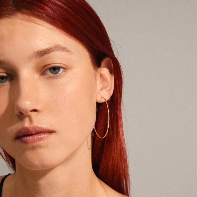 SANNE Large Hoop Earrings Gold Plated