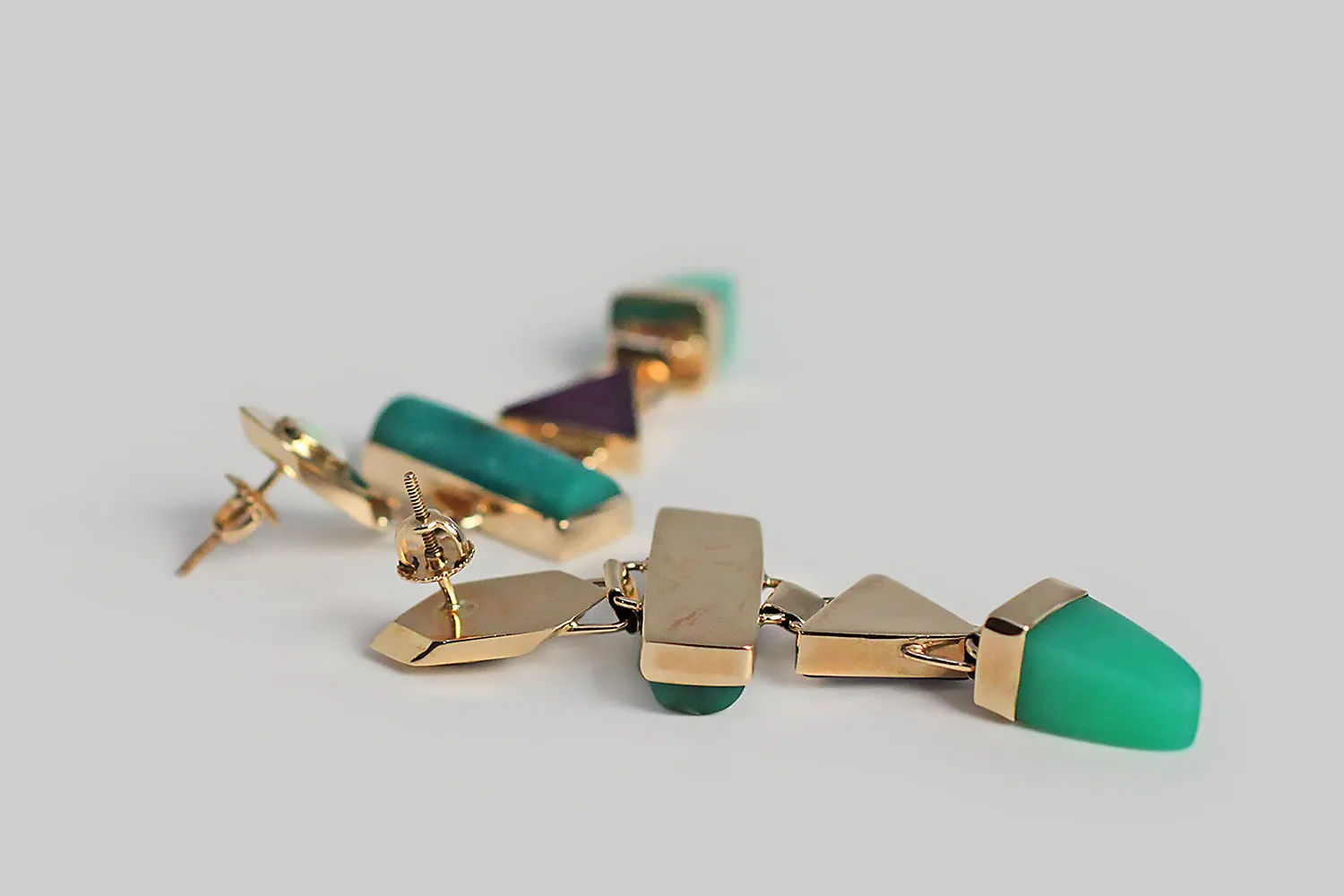 Sasa Blackoff Long Geometric Dangle Earrings