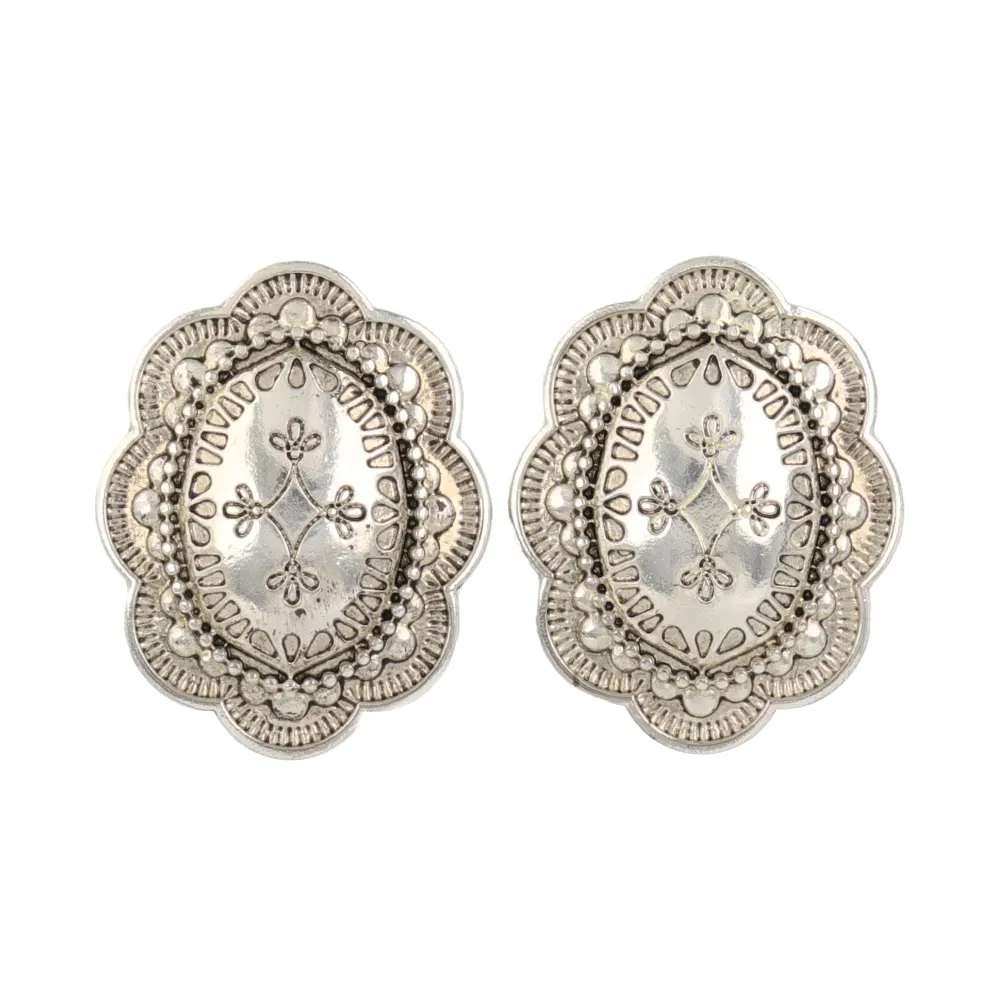 Scallop Concho Earrings