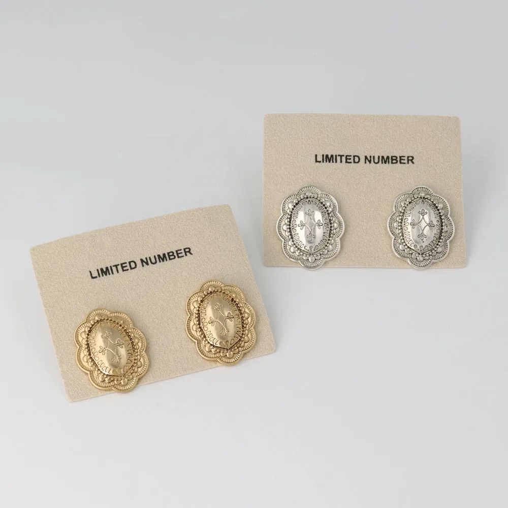 Scallop Concho Earrings