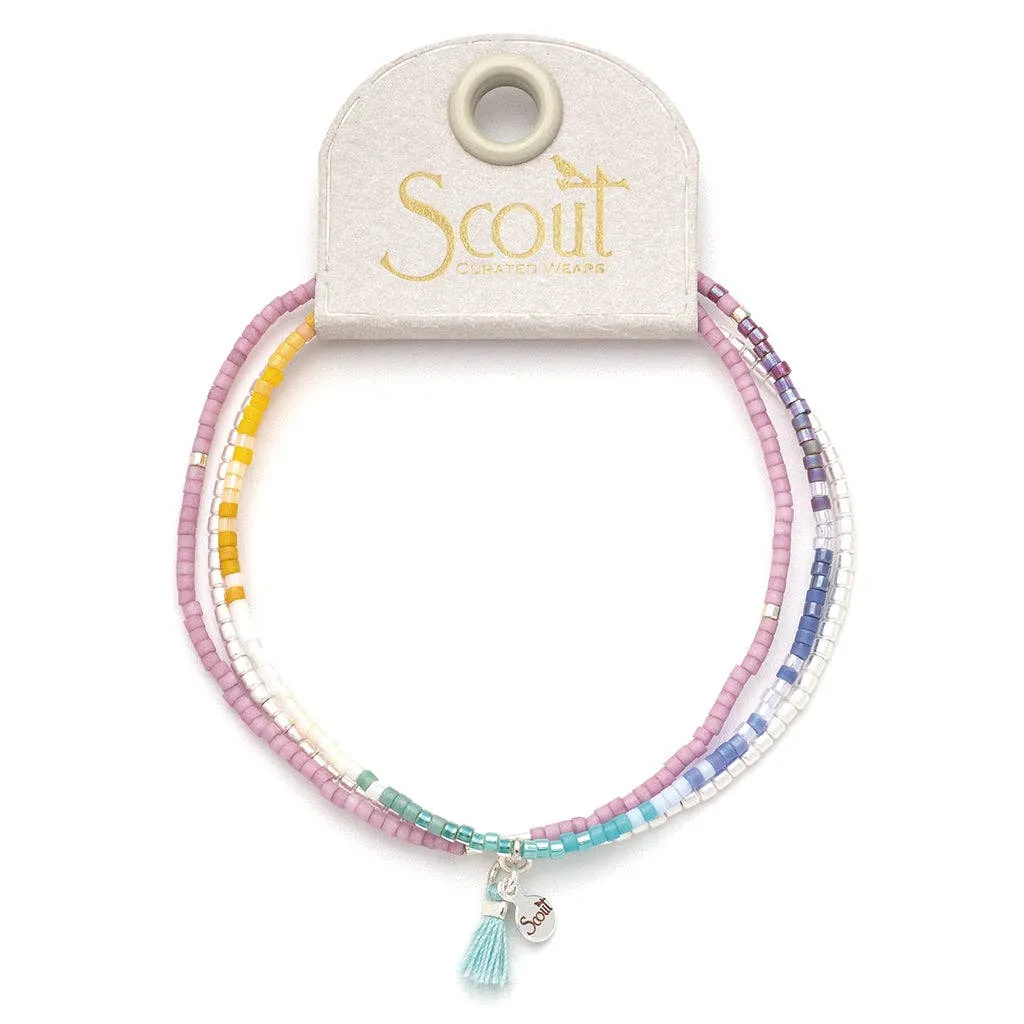 SCO Chromacolor Miyuki Bracelet Trio - Bright Multi/Silver