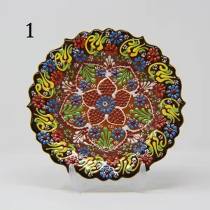 SET OF 3 HAND MADE TURKISH CERAMIC PLATE, 18 cm ( 8''inch ) ID:130