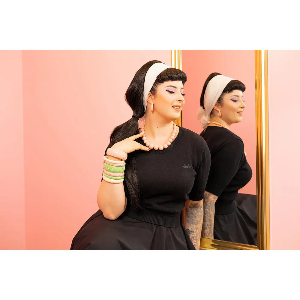 Shell Heavy Carve Hoop Earrings by Splendette