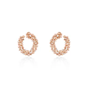 SHIBUYA ROUND EARRINGS - ROSE