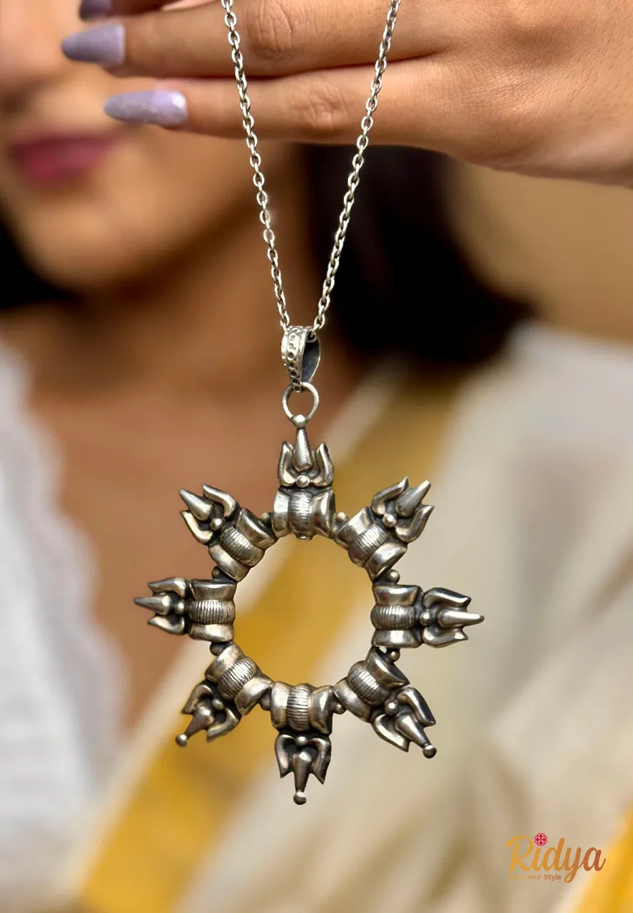 Shiva Damru Trishul Necklace