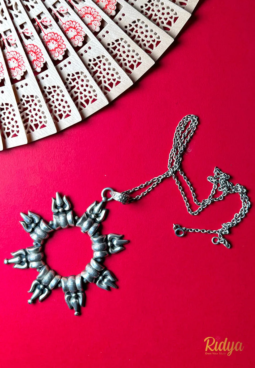 Shiva Damru Trishul Necklace