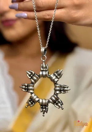 Shiva Damru Trishul Necklace