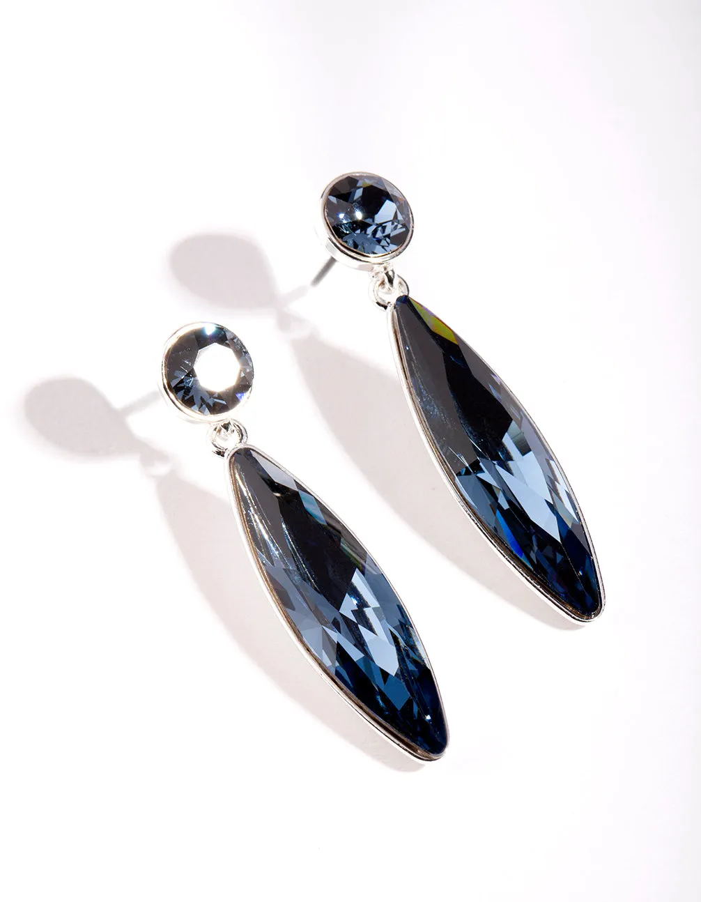 Silver Swarovski Engagement Drop Earring