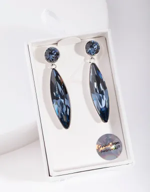 Silver Swarovski Engagement Drop Earring