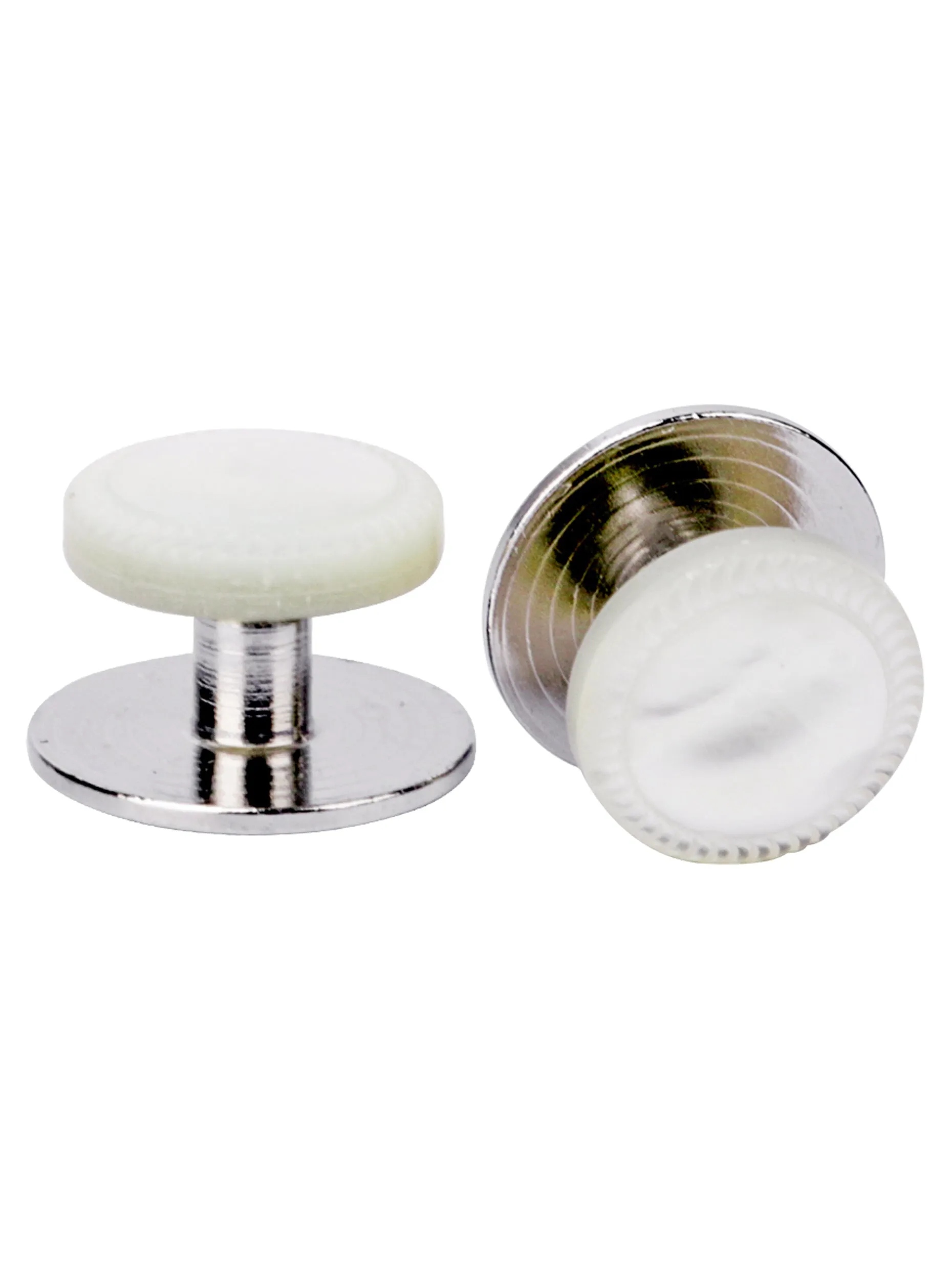 Silver White Mother Of Pearl Cufflink And Stud Set