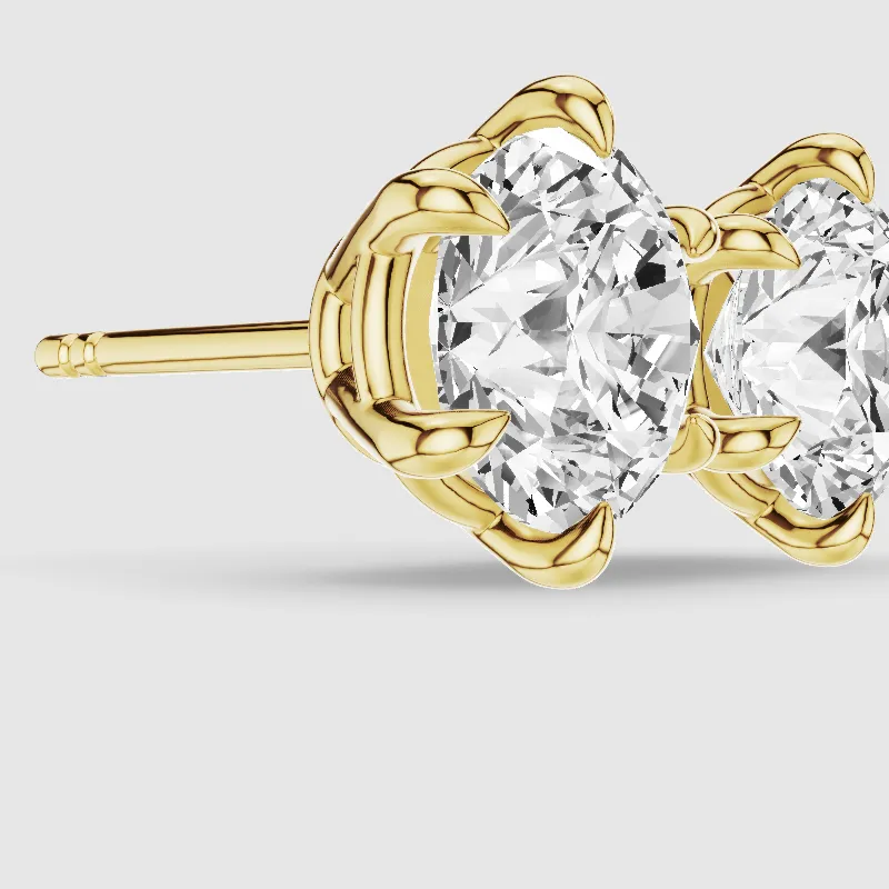 Six-Prong Solitaire Lab Grown Diamond Studs-Round