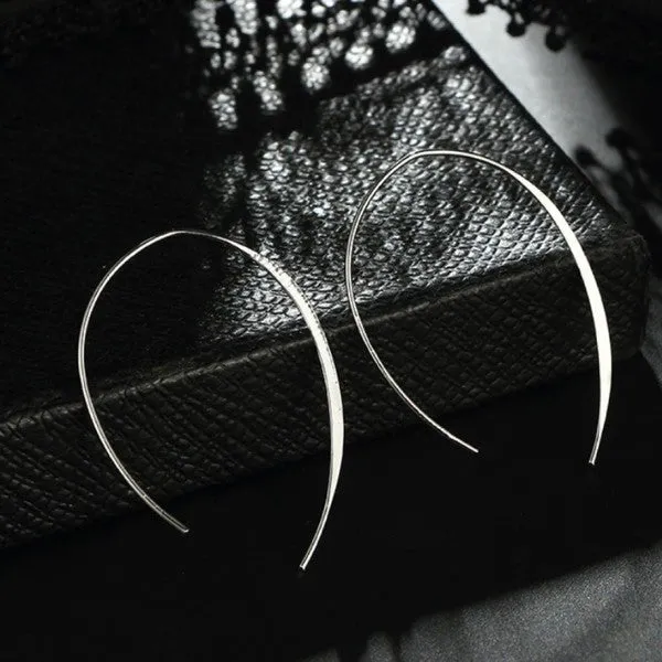 Sleek Open Hoop Earrings