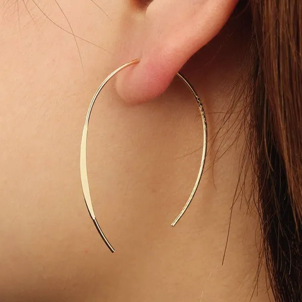 Sleek Open Hoop Earrings