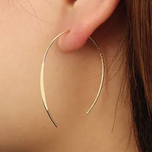 Sleek Open Hoop Earrings