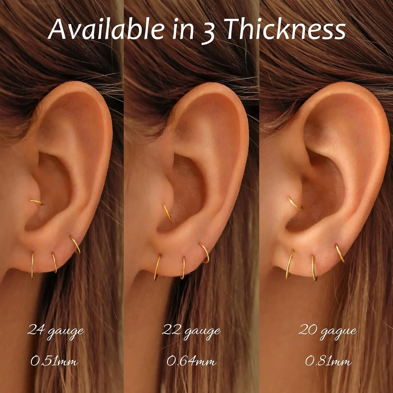 Small Cartilage Hoop Earrings for Women/Men, Thin Piercing Hoop Ring for Helix, Tragus, Conch, Nose (1 Pair 6mm,24g,925 Sterling Silver)