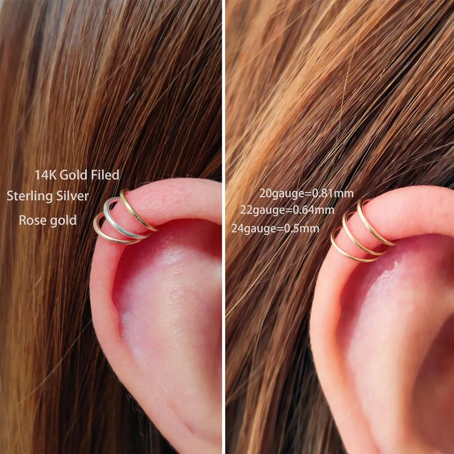 Small Cartilage Hoop Earrings for Women/Men, Thin Piercing Hoop Ring for Helix, Tragus, Conch, Nose (1 Pair 6mm,24g,925 Sterling Silver)