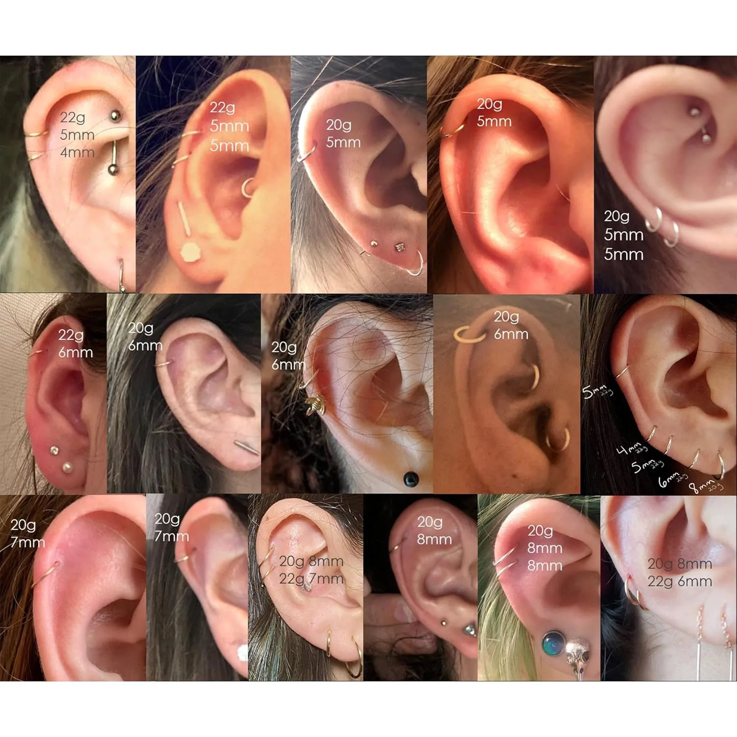 Small Cartilage Hoop Earrings for Women/Men, Thin Piercing Hoop Ring for Helix, Tragus, Conch, Nose (1 Pair 6mm,24g,925 Sterling Silver)