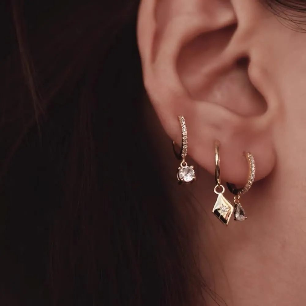 Small Gold Hoop Earrings 14K Gold Plated Huggie Hoop Earrings for Women 1 Pair Dangle Hoop Earrings Hypoallergenic Dainty Drop Gold Earrings Hoops for Women Girls Jewelry Gift