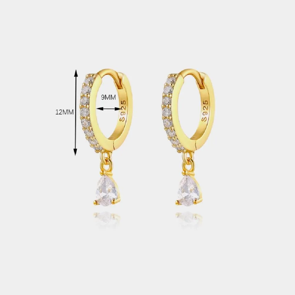 Small Gold Hoop Earrings 14K Gold Plated Huggie Hoop Earrings for Women 1 Pair Dangle Hoop Earrings Hypoallergenic Dainty Drop Gold Earrings Hoops for Women Girls Jewelry Gift