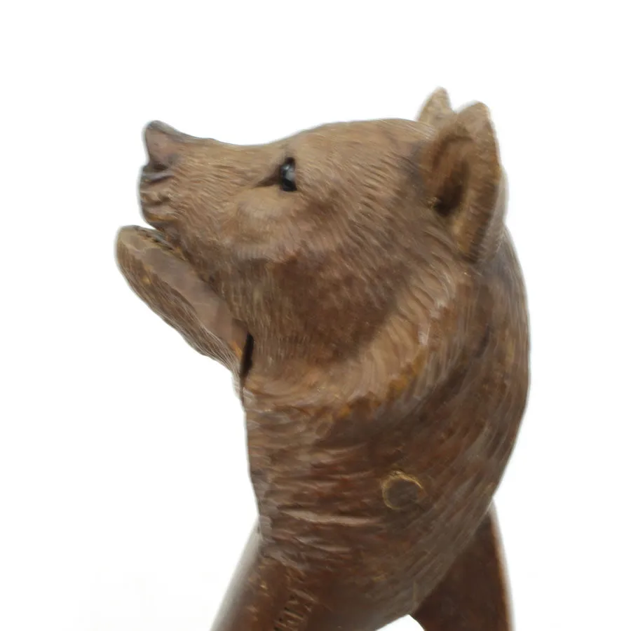 SOLD - Old Hand Carved Nutcrackers - Bear