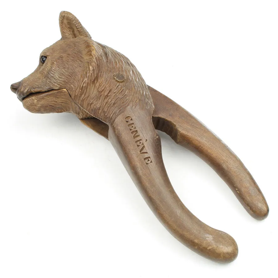 SOLD - Old Hand Carved Nutcrackers - Bear