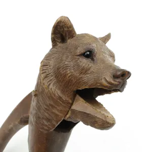 SOLD - Old Hand Carved Nutcrackers - Bear