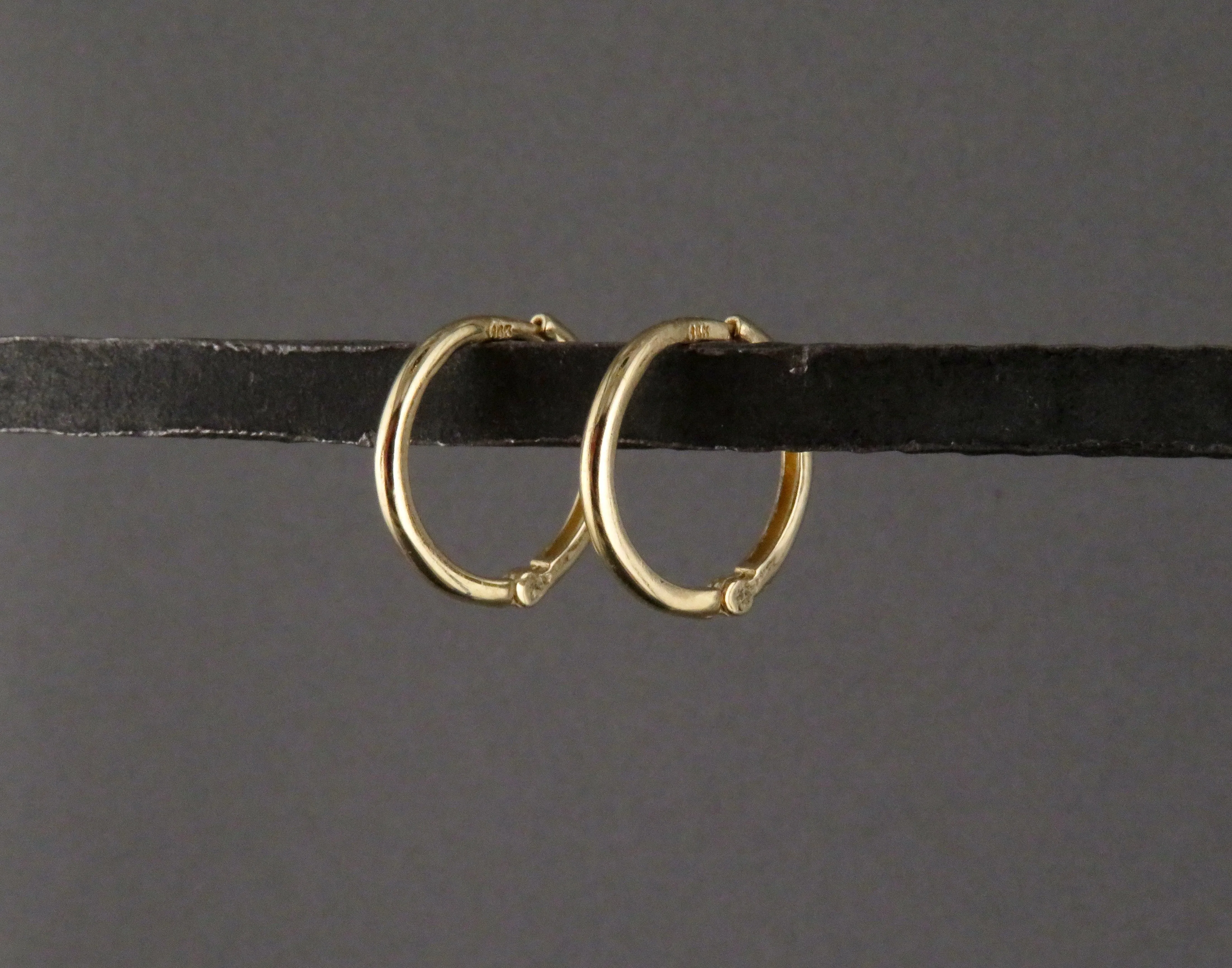 Solid Gold Simple Clicker Hoops