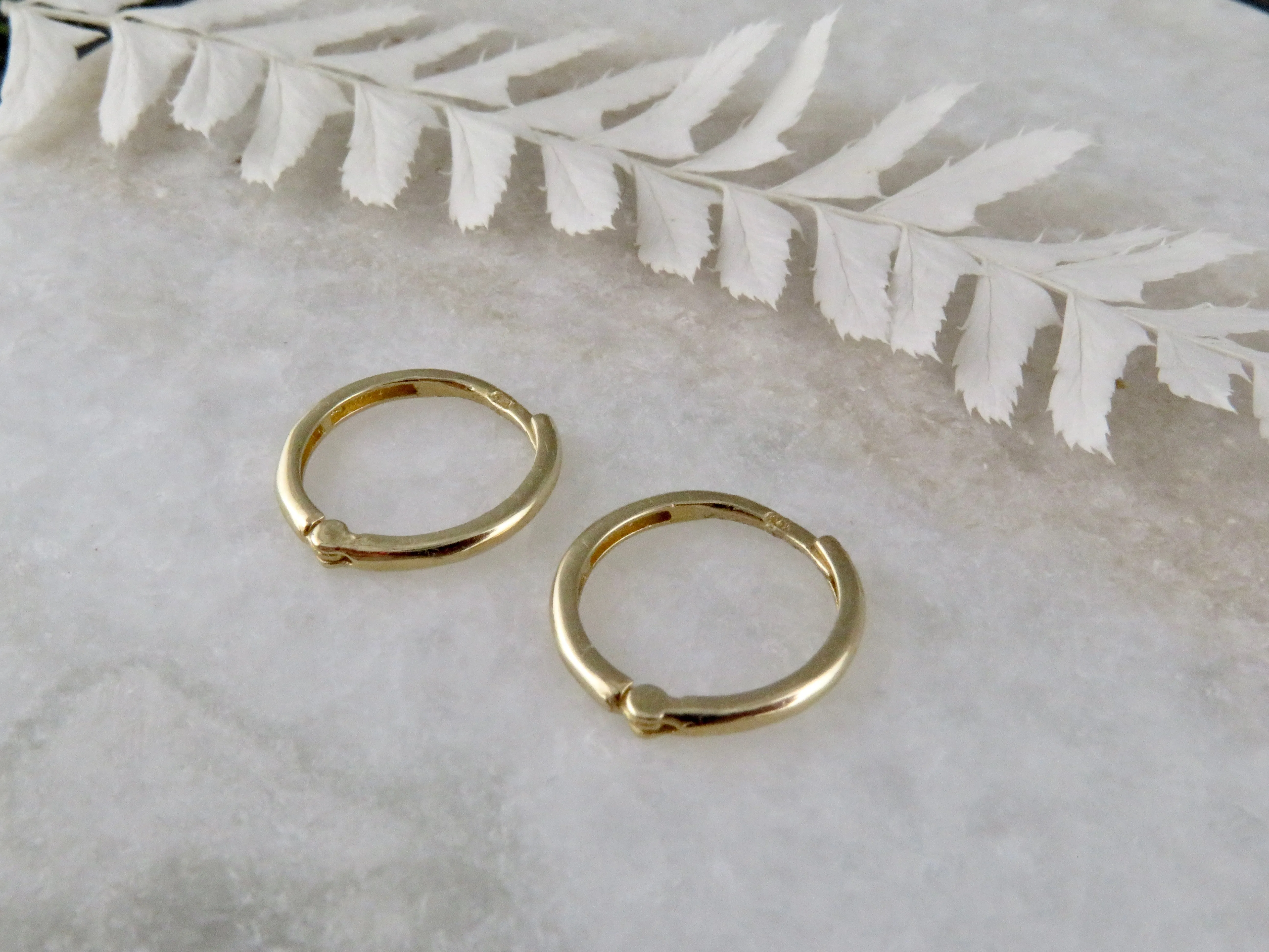 Solid Gold Simple Clicker Hoops