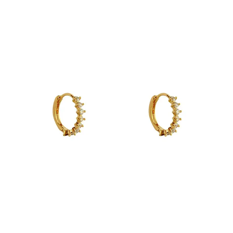 Sonia Crystal Huggies - Gold