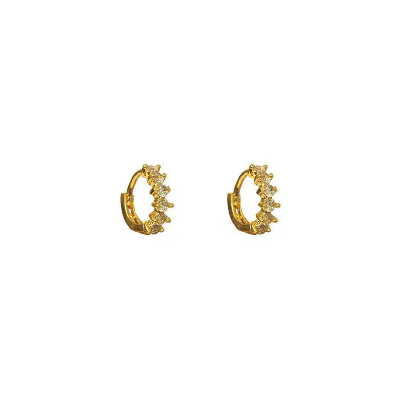 Sonia Crystal Huggies - Gold