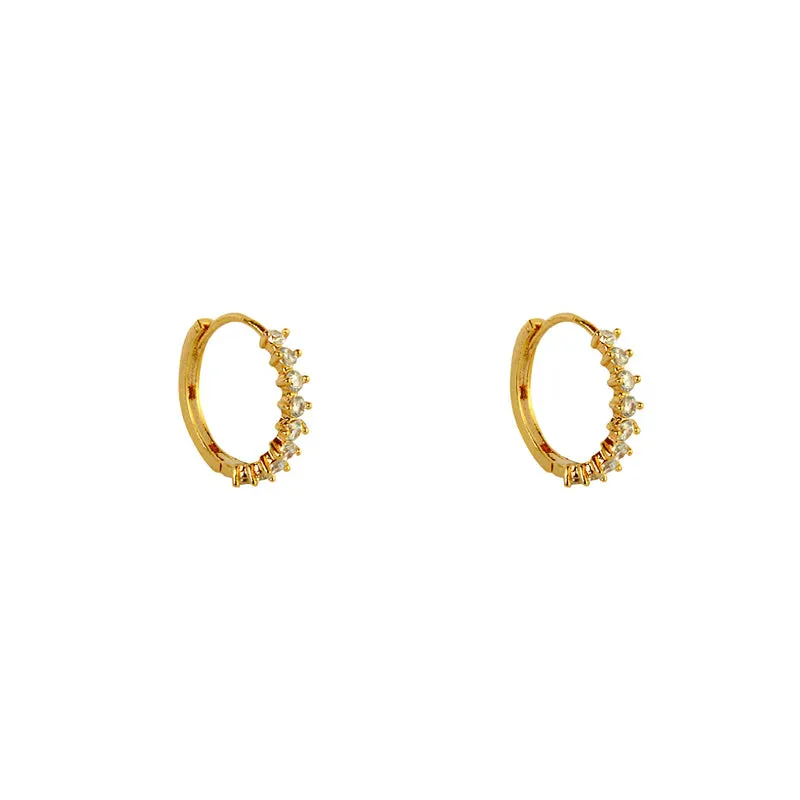 Sonia Crystal Huggies - Gold