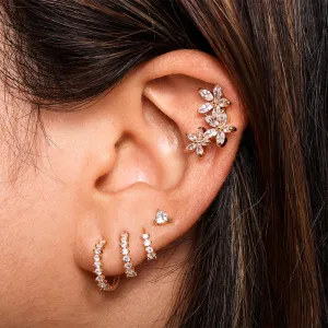 Sonia Crystal Huggies - Silver