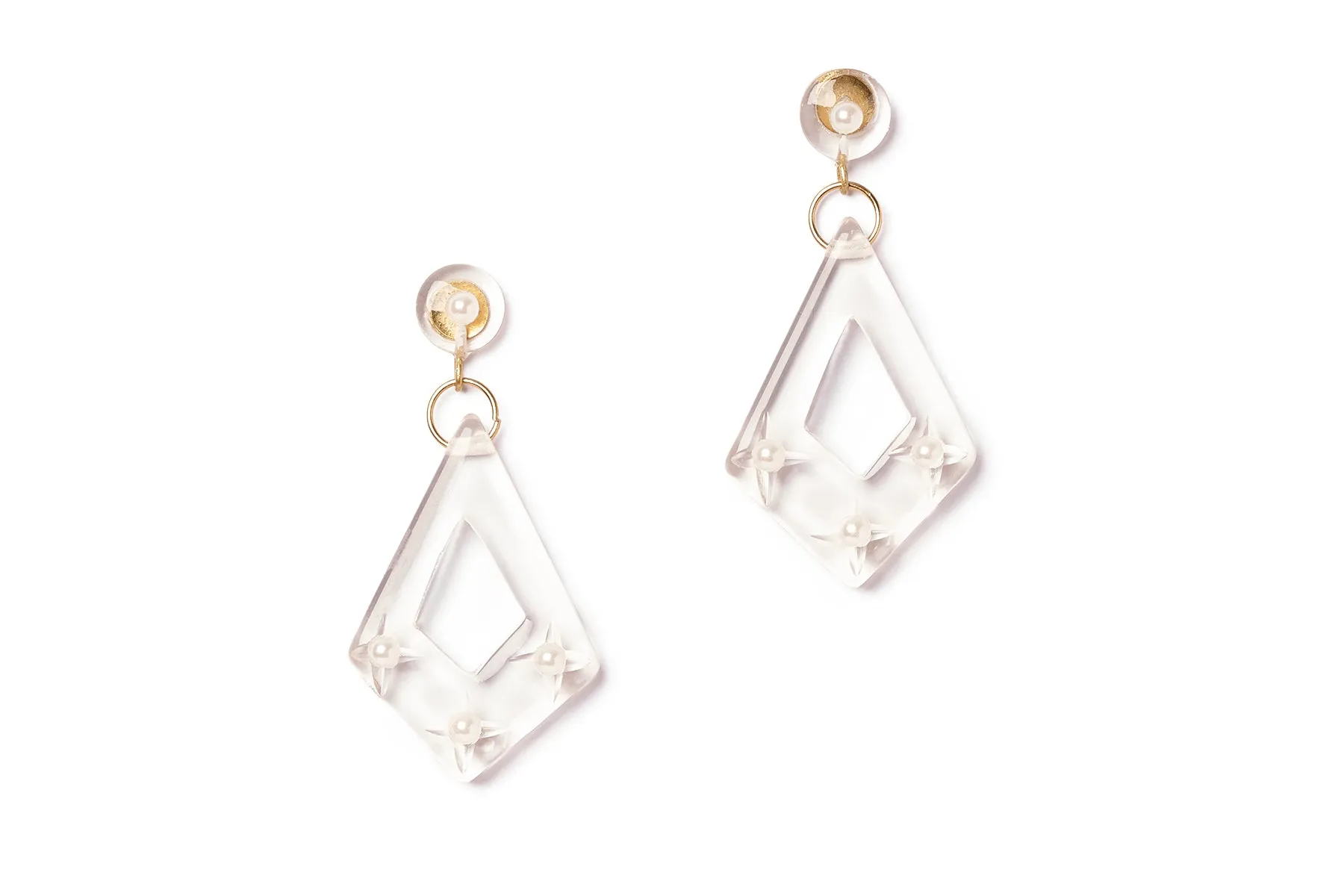 Sparkling Pearls Drop Earrings
