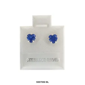 Square 925 Sterling Silver Studs SSST050 BL