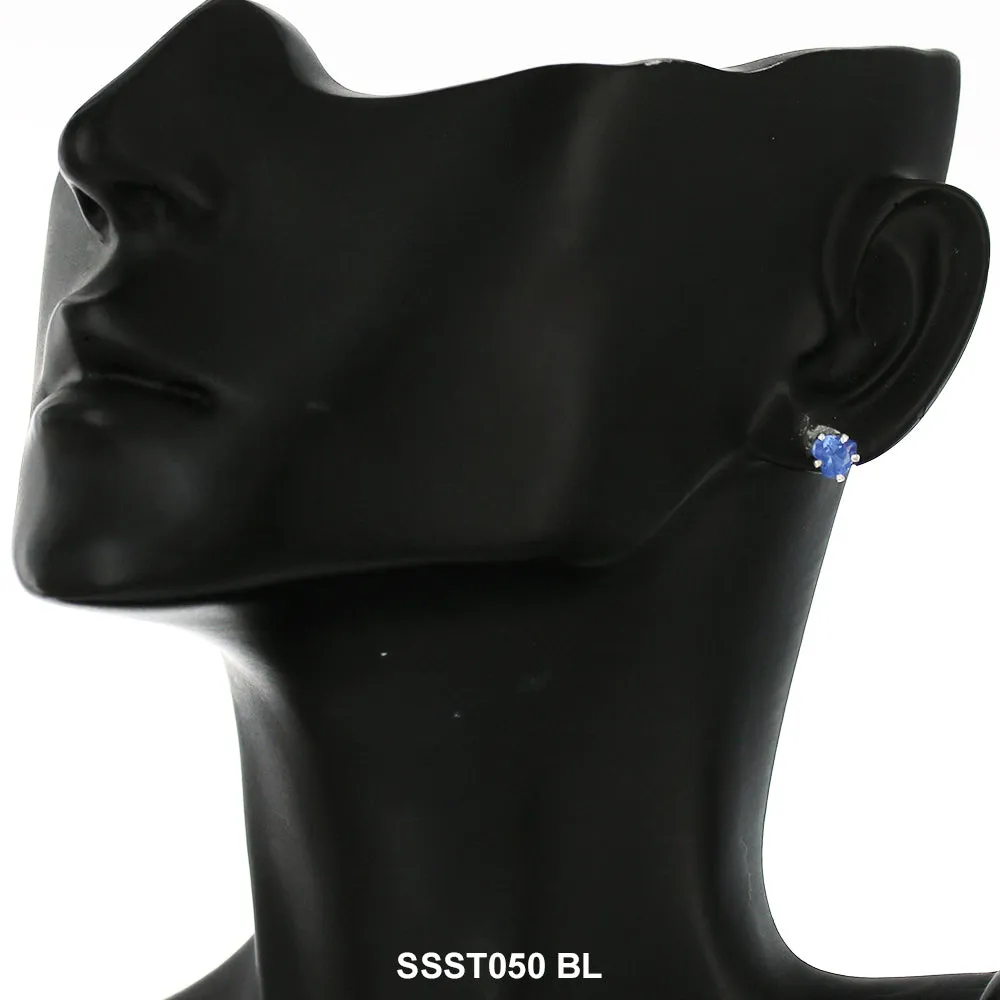 Square 925 Sterling Silver Studs SSST050 BL