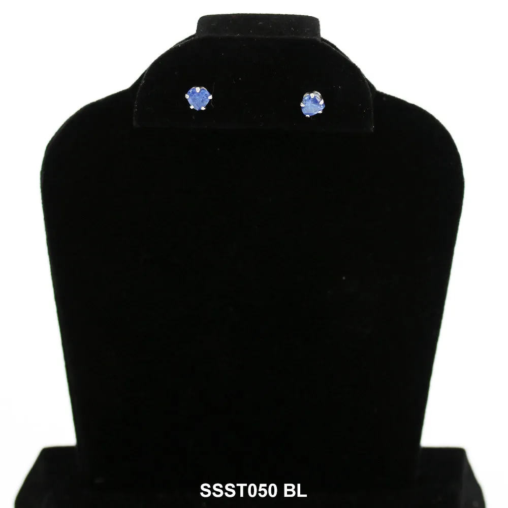 Square 925 Sterling Silver Studs SSST050 BL