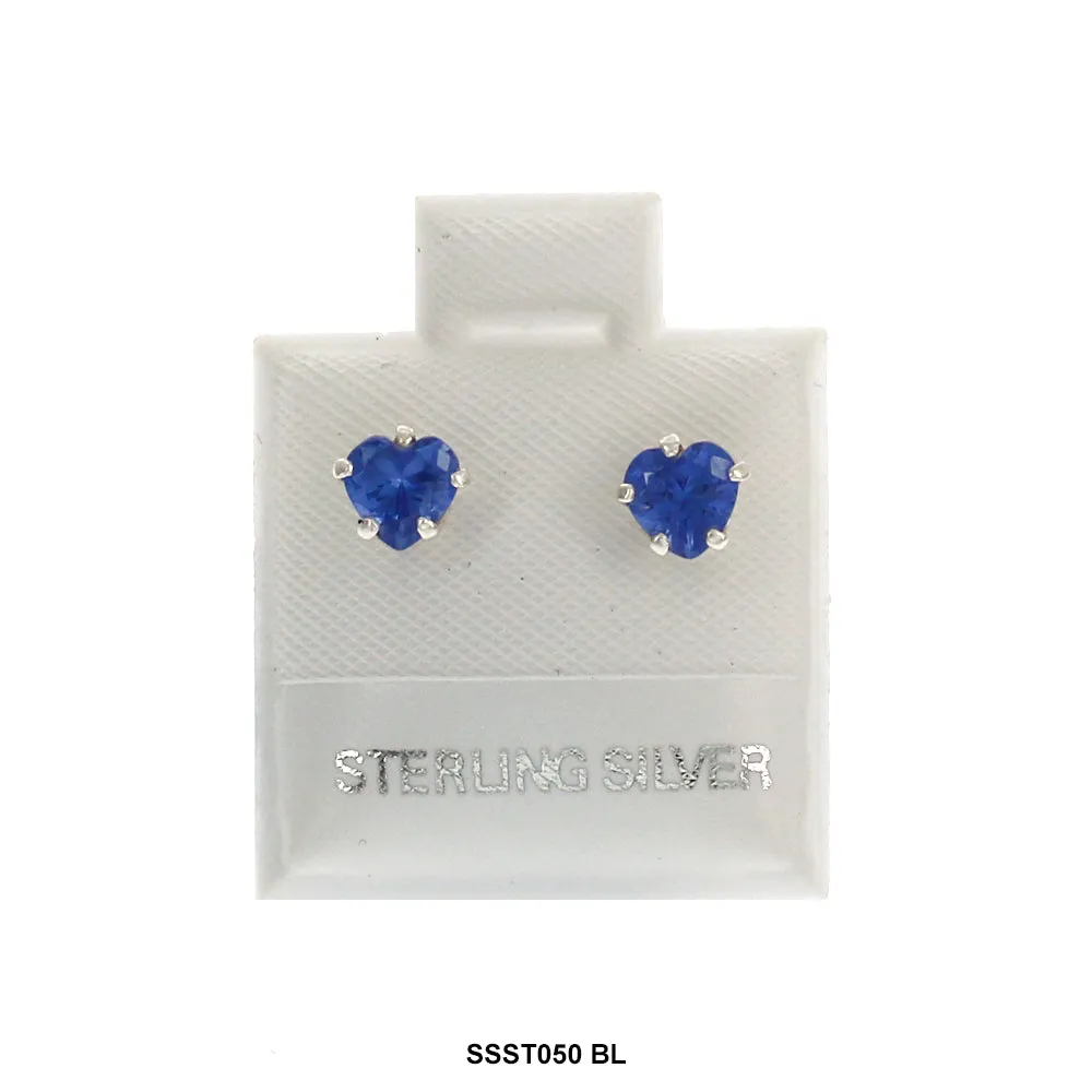 Square 925 Sterling Silver Studs SSST050 BL