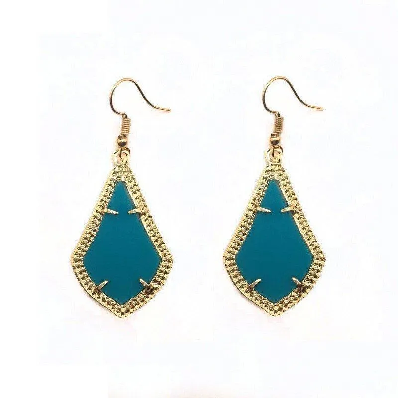 Stacey Gold Plating Geometric Drop Earrings