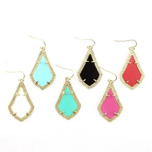 Stacey Gold Plating Geometric Drop Earrings