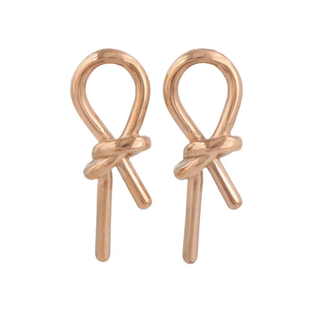 Stainless Steel Irregular Knot Earrings