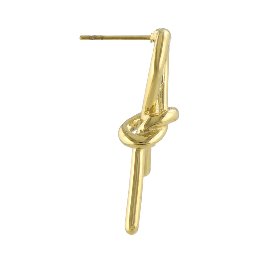 Stainless Steel Irregular Knot Earrings