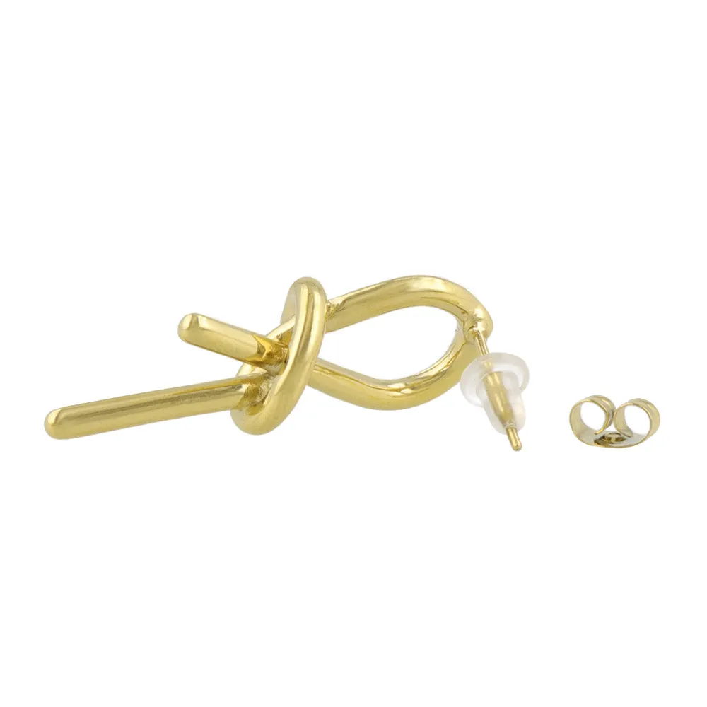 Stainless Steel Irregular Knot Earrings