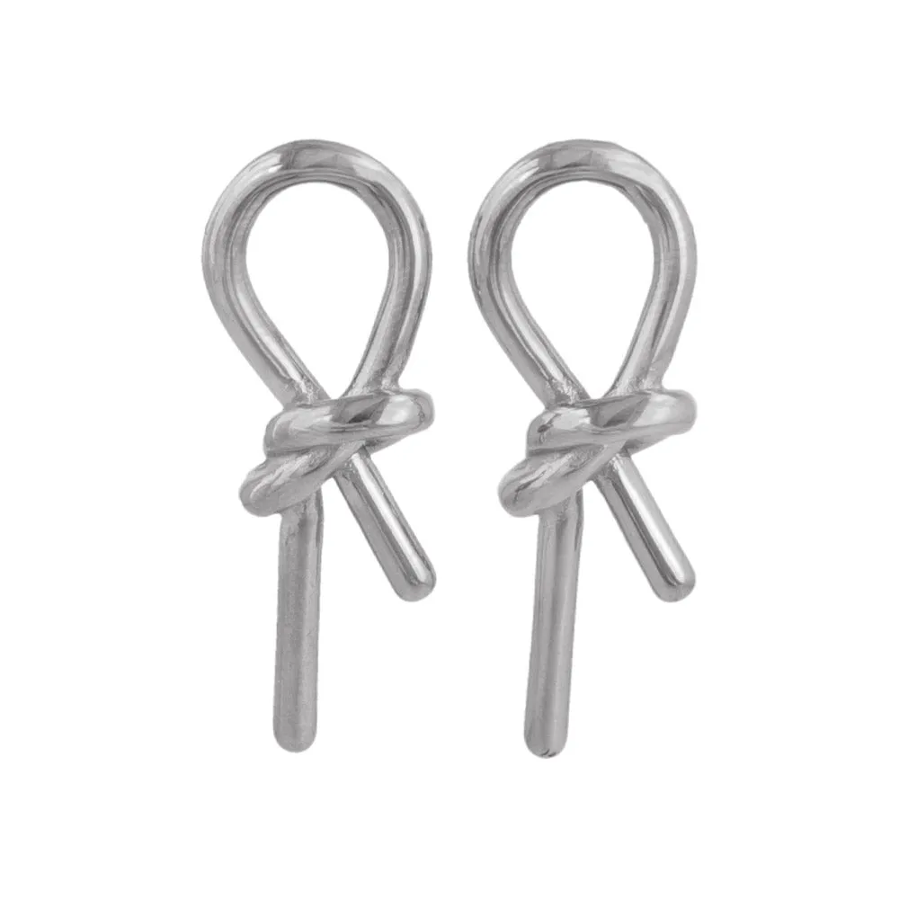 Stainless Steel Irregular Knot Earrings