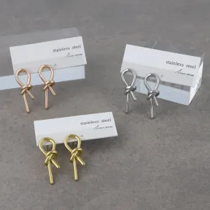 Stainless Steel Irregular Knot Earrings