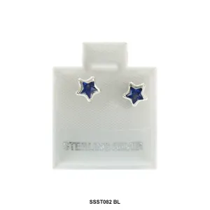 Star 925 Sterling Silver Studs SSST082 BL
