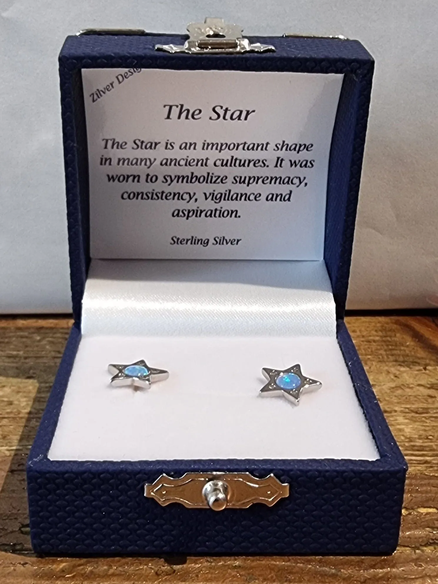 Star Sky Opal Solid 925 Sterling Silver Stud Earrings