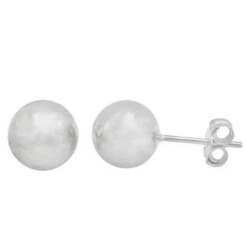 Sterling Silver Ball Studs