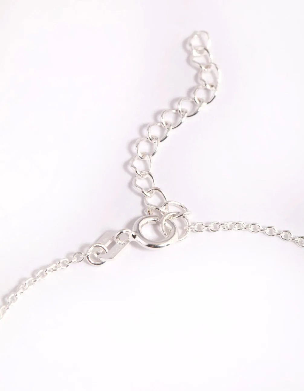 Sterling Silver Cubic Zirconia Flower Bracelet