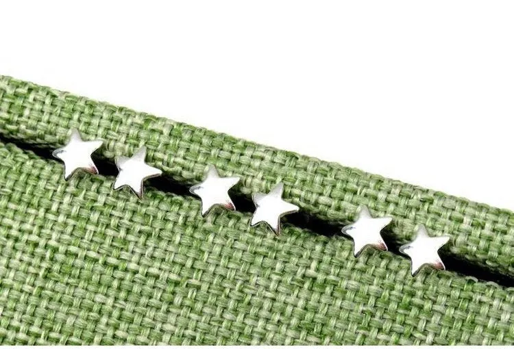 Sterling Silver Earrings Sticks Posts Star Head Studs 3x3mm Earring Findings for Handmade Pure Fine Jewelry Making Wholesale Bulk